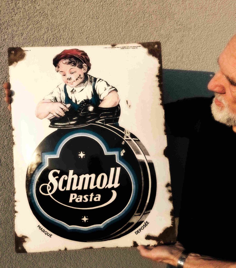 Email-Schild Schmoll Bube, C. Robert Dold Offenburg, ca. 1925